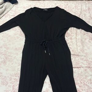 Vici Cozy Black Long Sleeve Jumpsuit